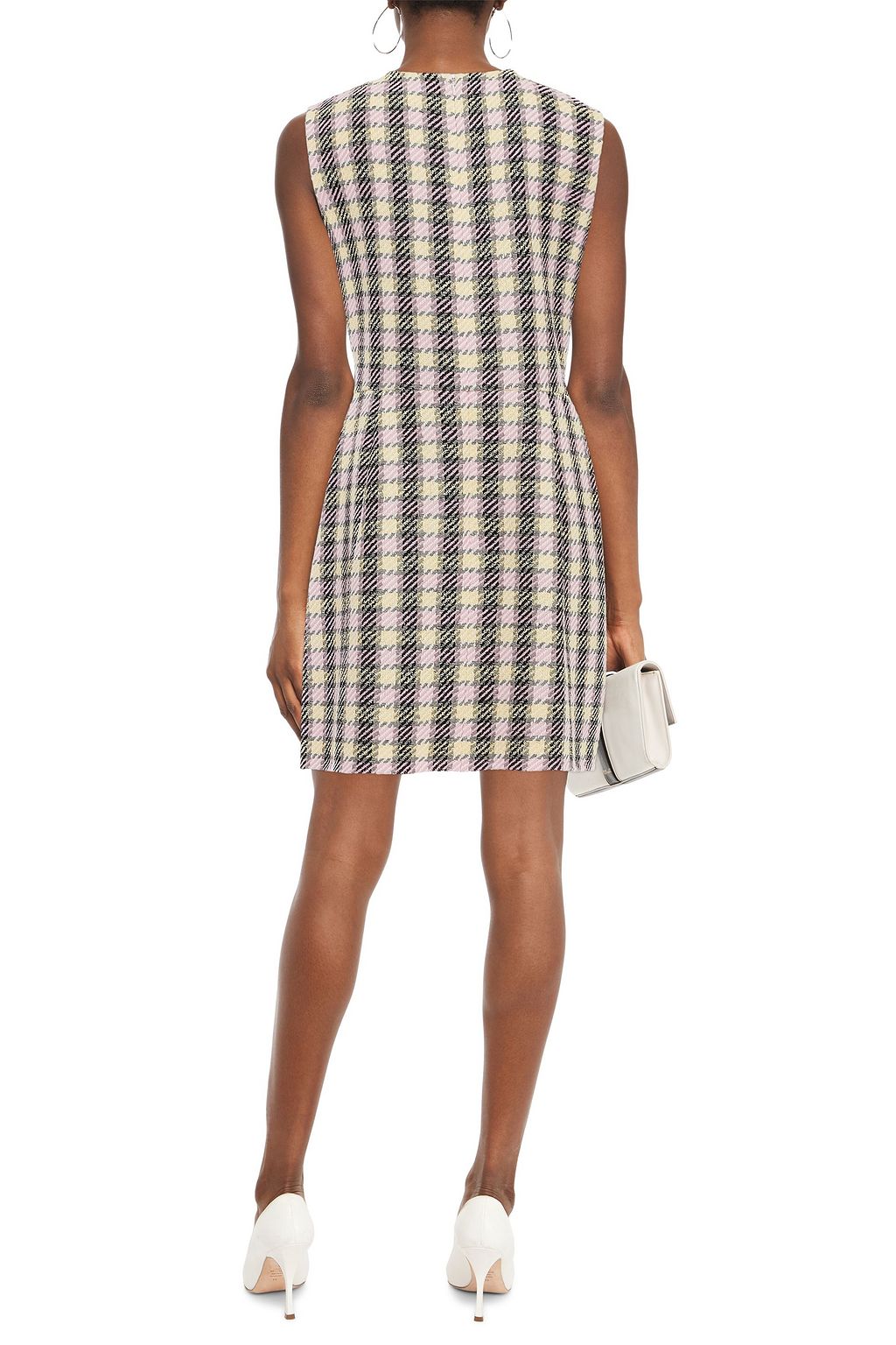 OSCAR DE LA RENTA Houndstooth tweed mini dress
