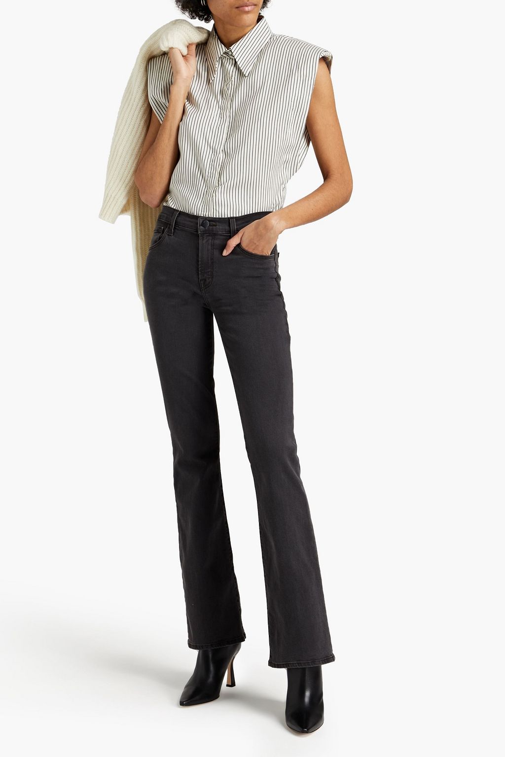 J BRAND High-rise flared jeans