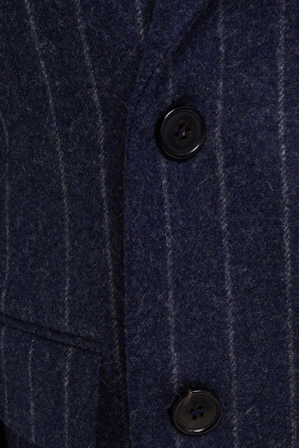 MAISON MARGIELA Doppelreihiger Blazer aus gebürsteter Wolle mit Nadelstreifen
