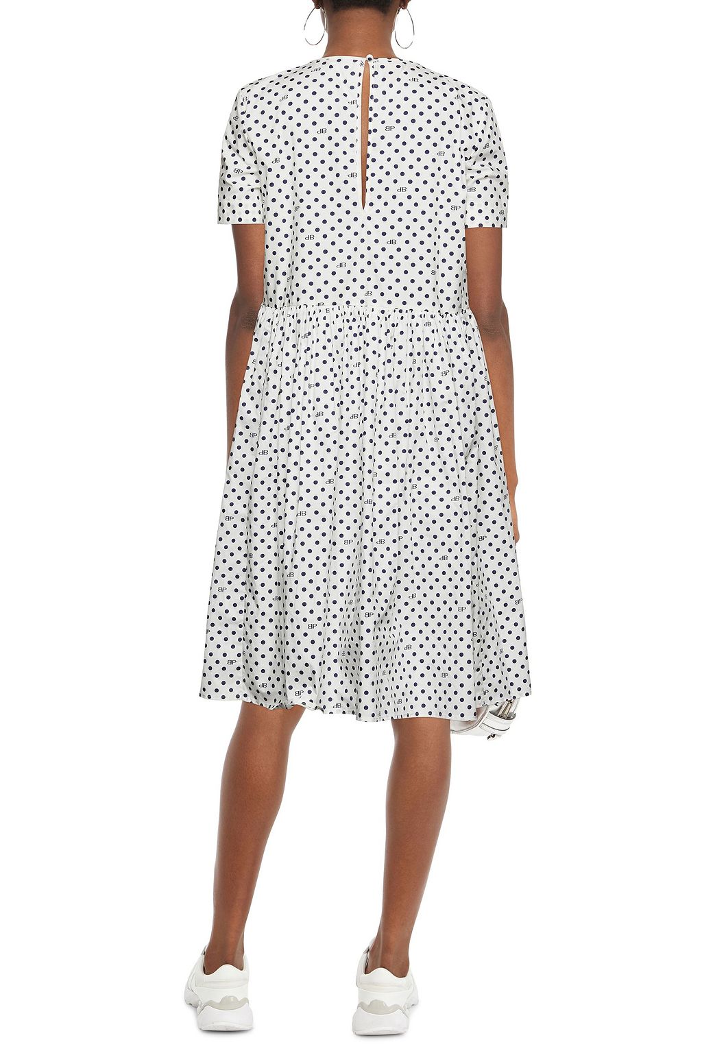 BAUM UND PFERDGARTEN Ariola gathered polka-dot cotton-poplin dress