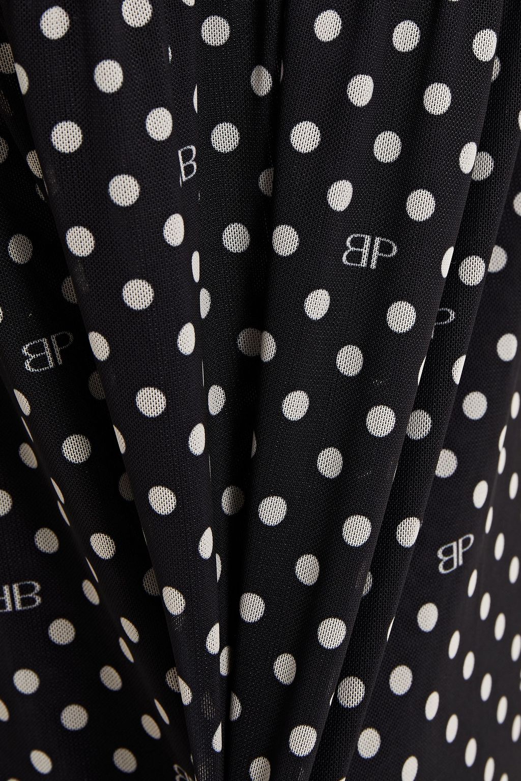 BAUM UND PFERDGARTEN Jocelina gathered polka-dot stretch-mesh midi dress