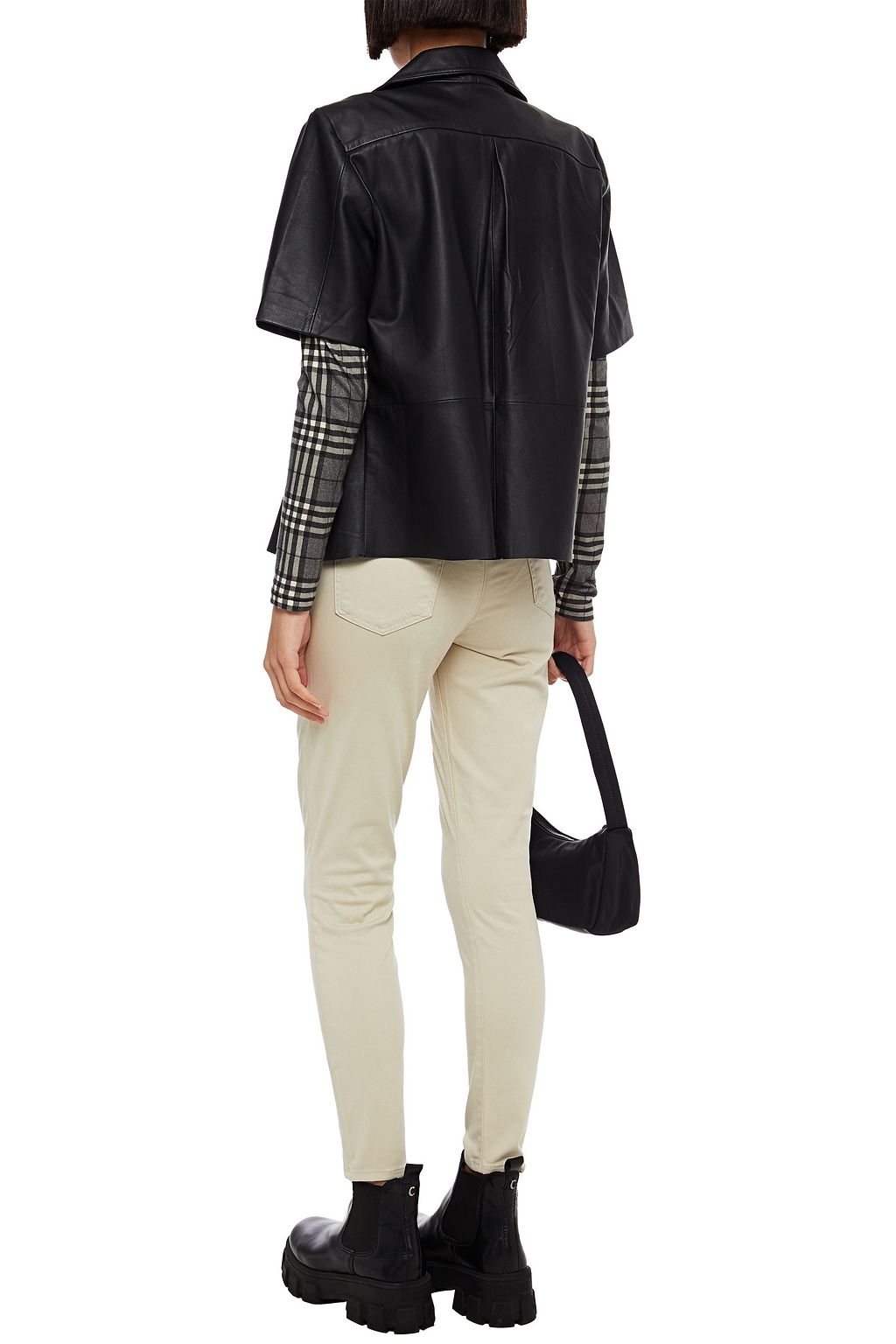 J BRAND Cropped cotton-blend skinny pants