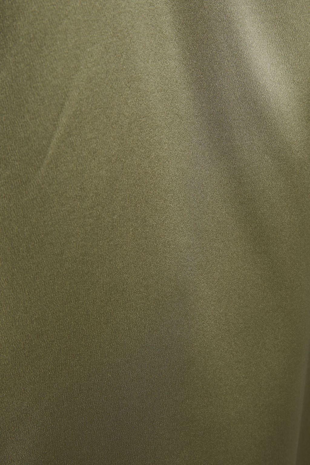 BRUNELLO CUCINELLI Bead-embellished silk-blend satin tank