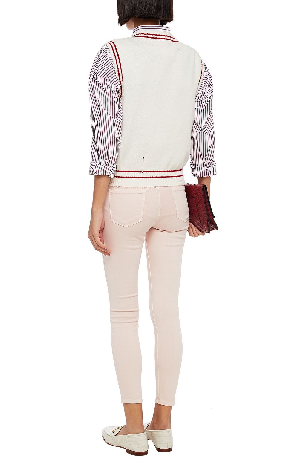 J BRAND Rail cropped mid-rise skinny jeans