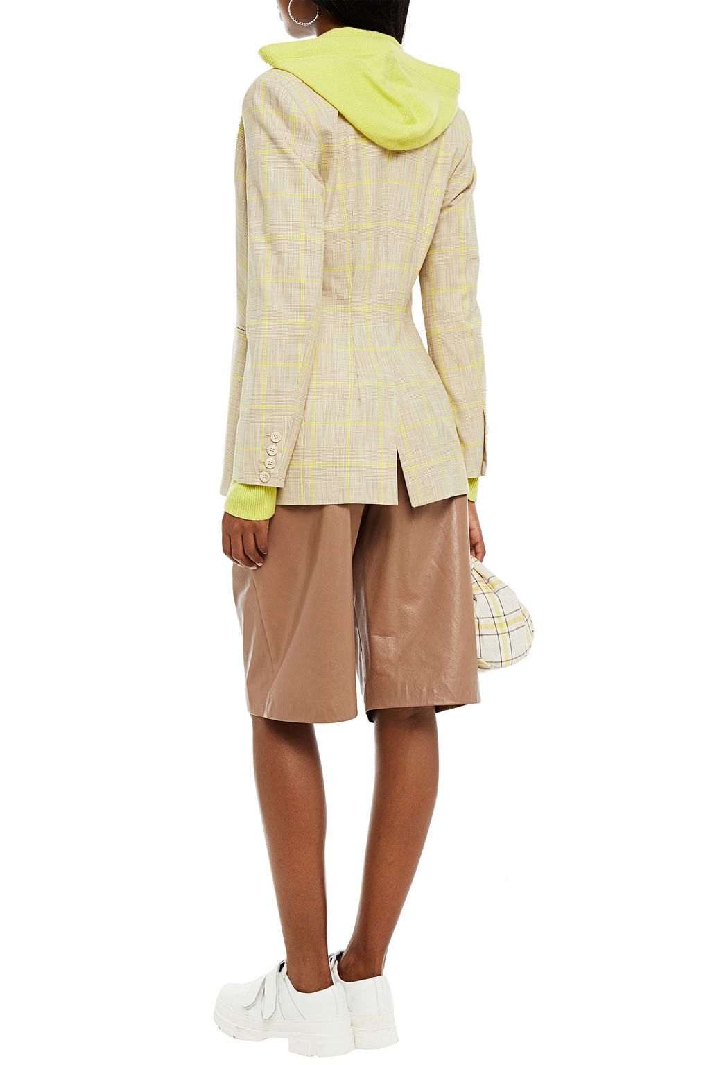 BAUM UND PFERDGARTEN Briony checked canvas blazer