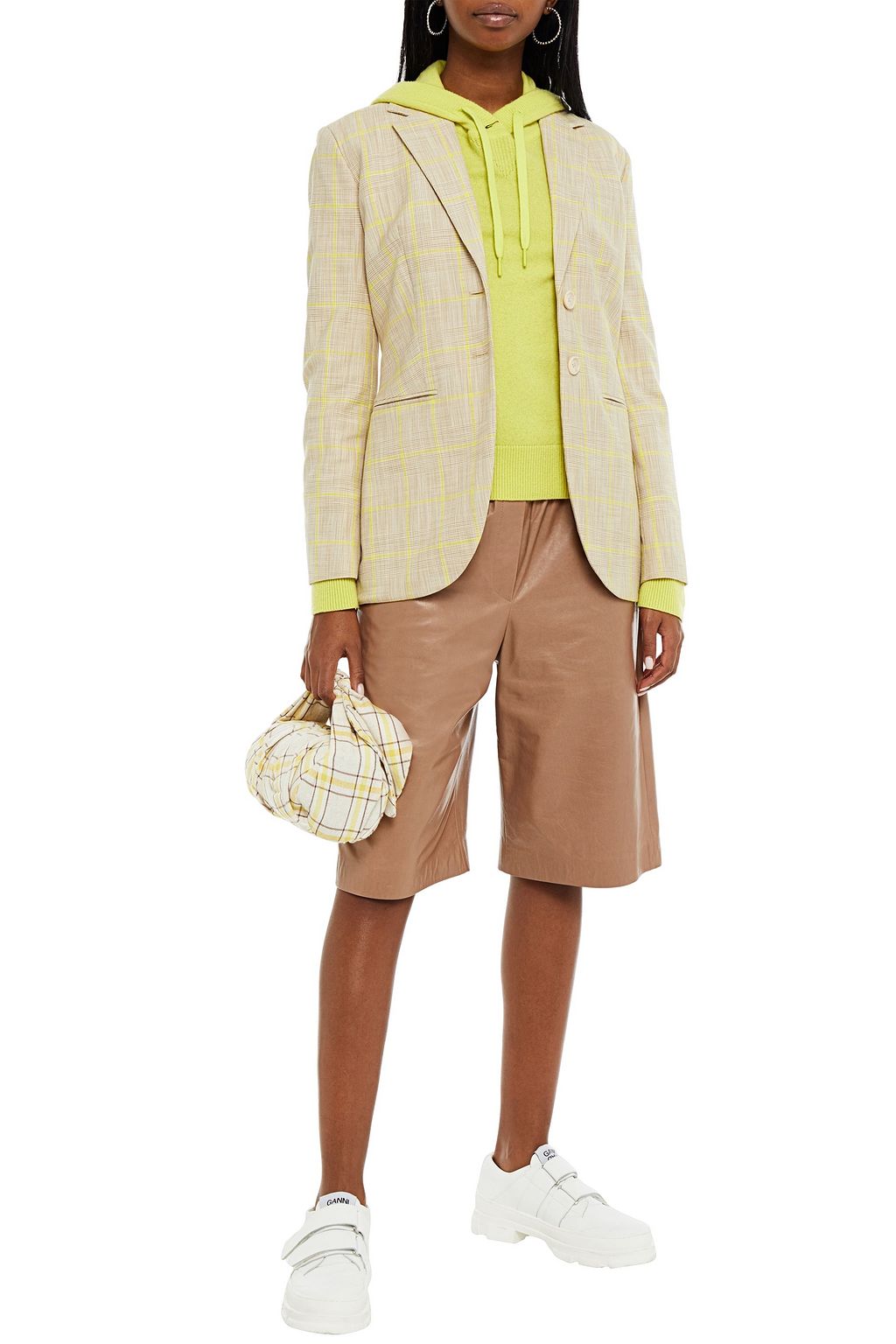 BAUM UND PFERDGARTEN Briony checked canvas blazer