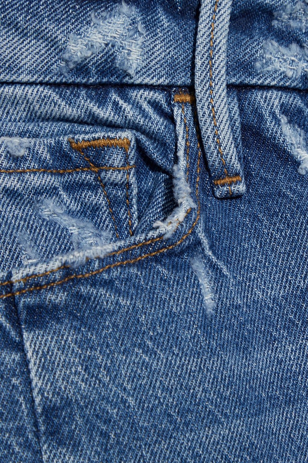 FRAME Le Crop Mini Boot distressed high-rise bootcut jeans