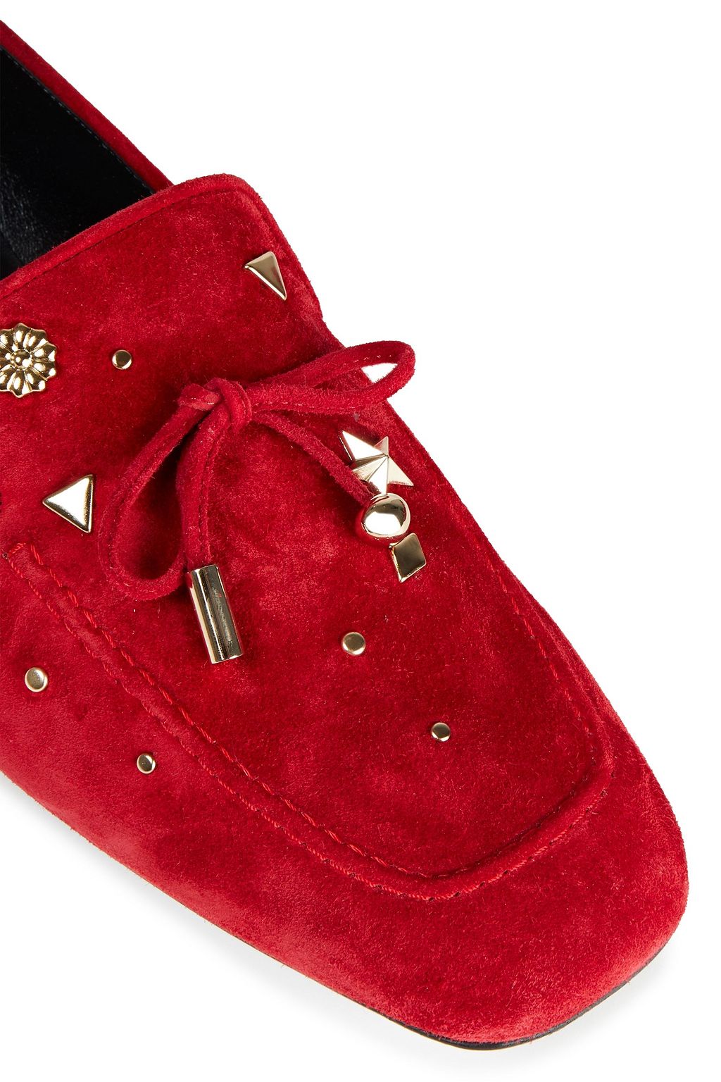ROGER VIVIER Daino embellished suede loafers