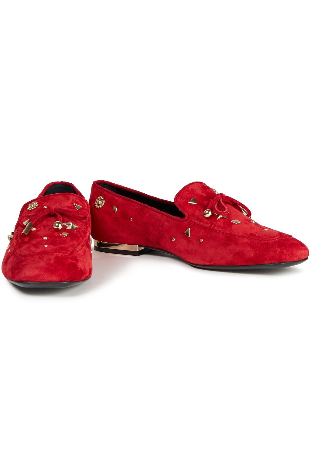 ROGER VIVIER Daino embellished suede loafers