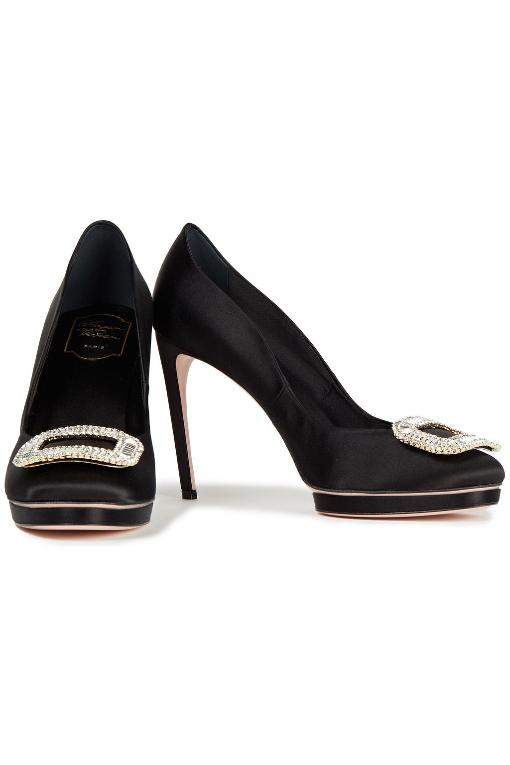 ROGER VIVIER Embellished satin pumps
