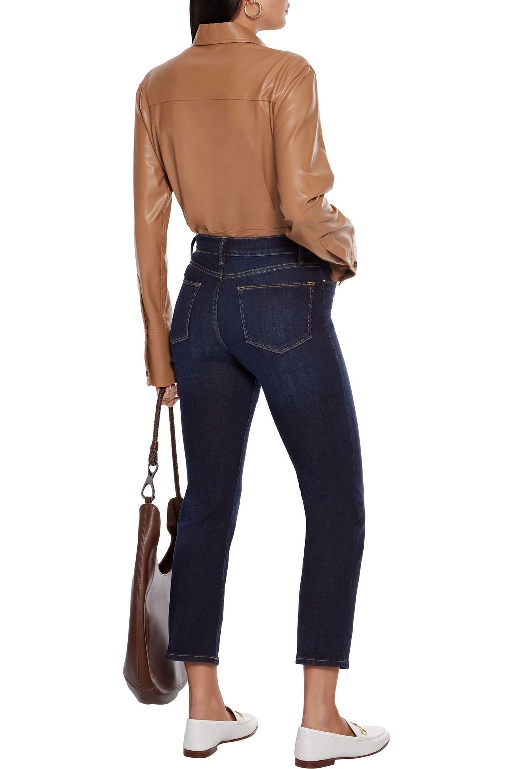 FRAME Le High Straight cropped high-rise straight-leg jeans