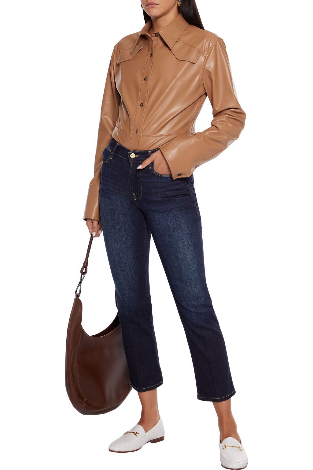 FRAME Le High Straight cropped high-rise straight-leg jeans
