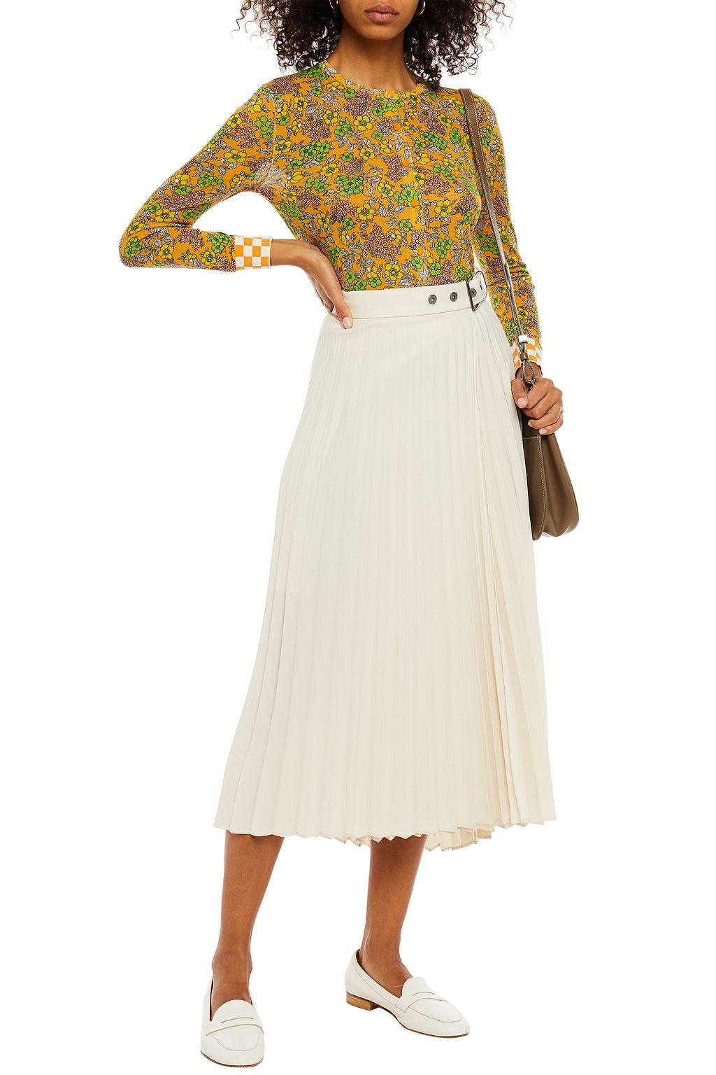 TORY BURCH Floral-print cotton-blend cardigan