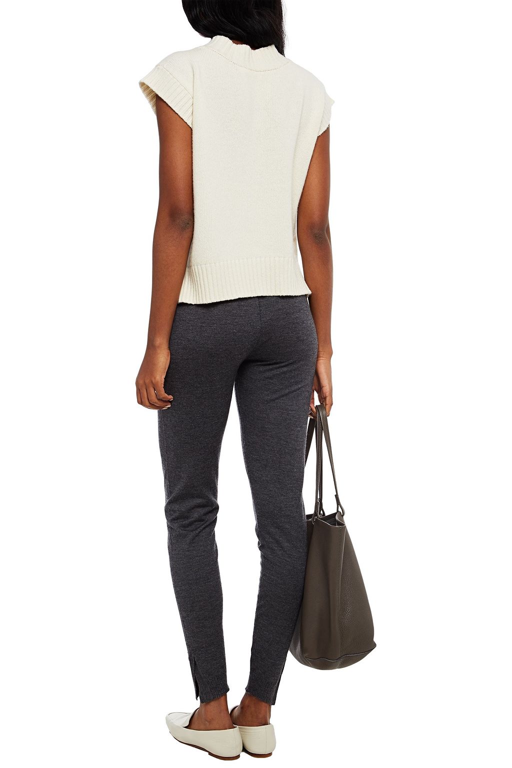 LE KASHA Mélange cashmere leggings