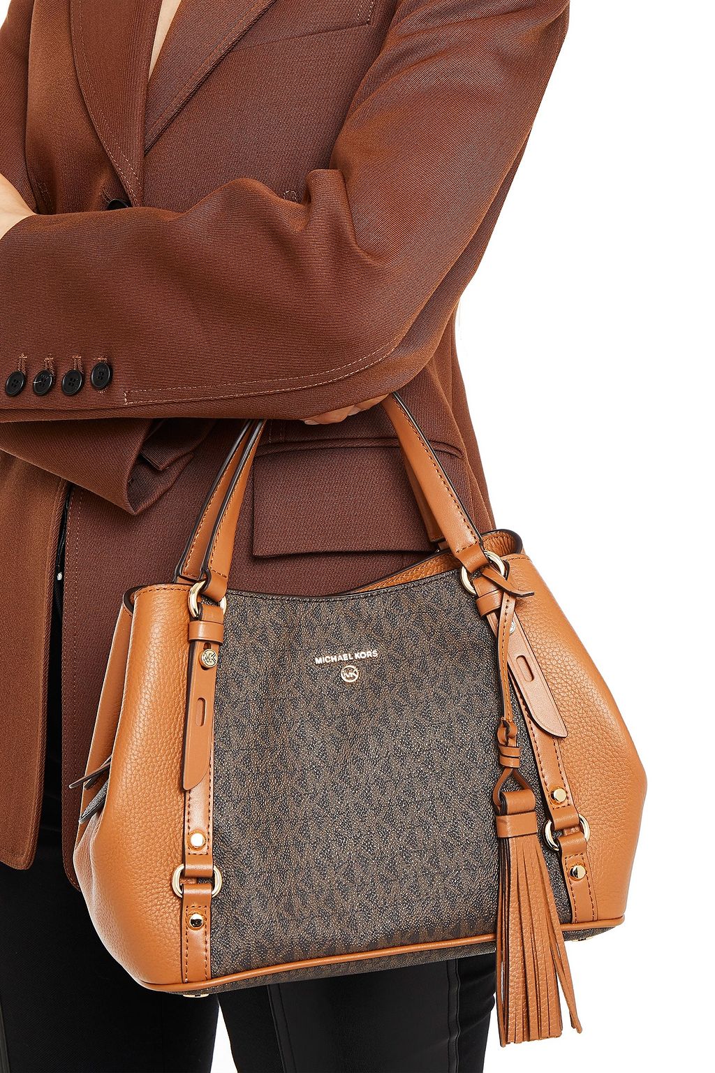 MICHAEL MICHAEL KORS Logo-print faux leather tote