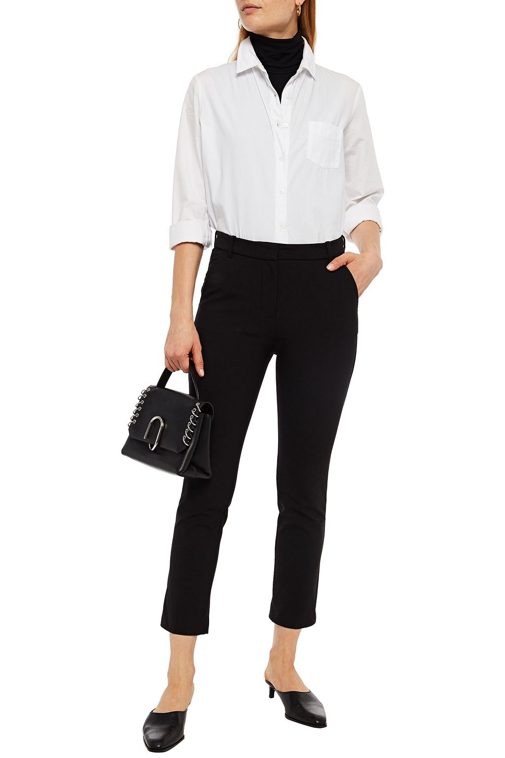 3.1 PHILLIP LIM Cropped cotton-blend gabardine slim-leg pants