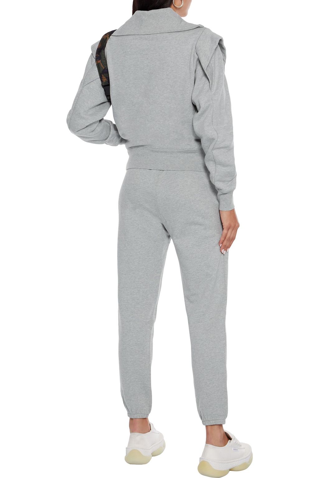 FRAME Sporty Zip cotton-blend fleece sweatshirt
