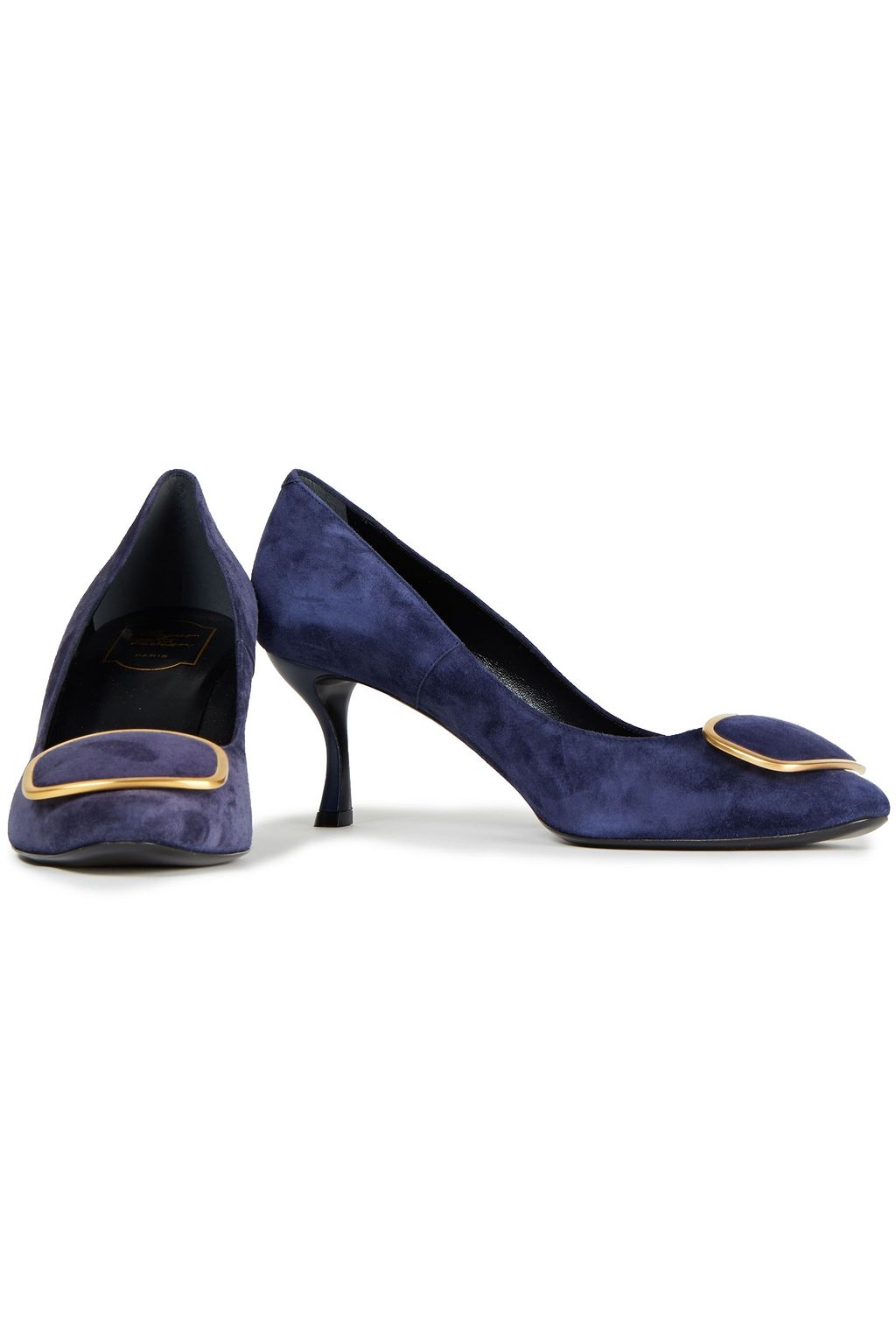 ROGER VIVIER Vertigo buckle-embellished suede pumps