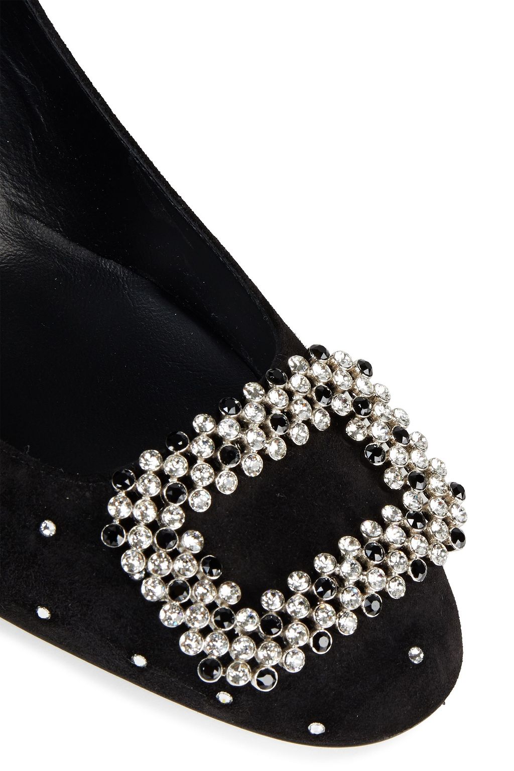 ROGER VIVIER Vertigo Diadem embellished suede pumps
