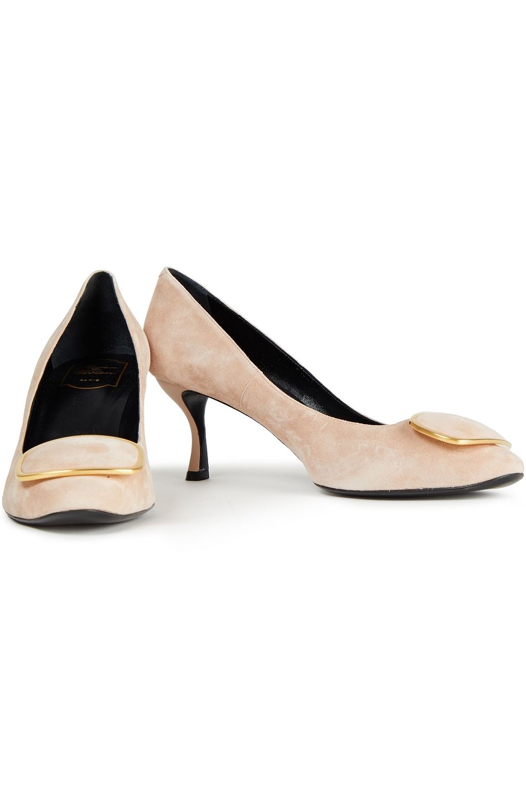 ROGER VIVIER Vertigo buckle-embellished suede pumps