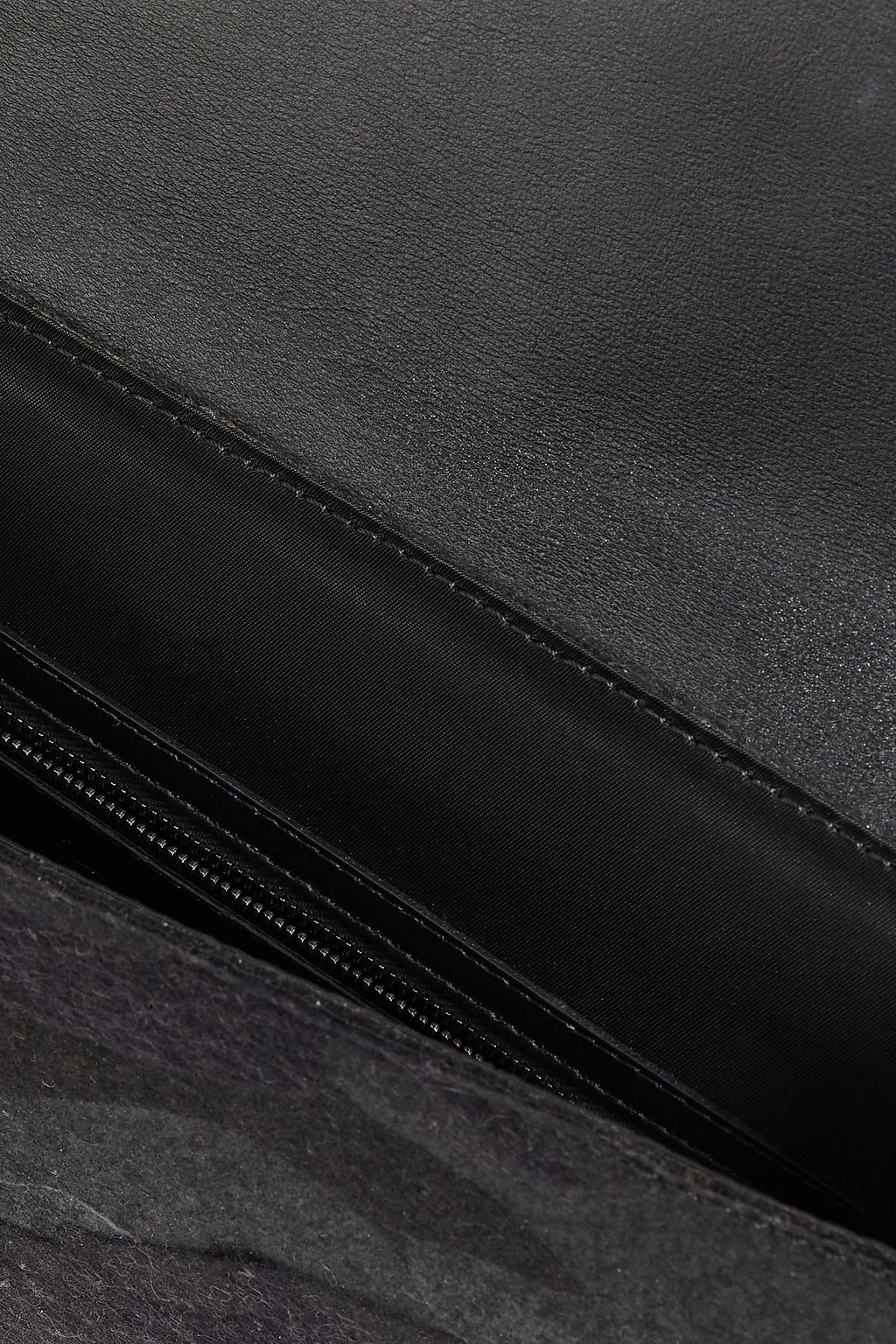 VALENTINO GARAVANI Leather-trimmed printed felt document case
