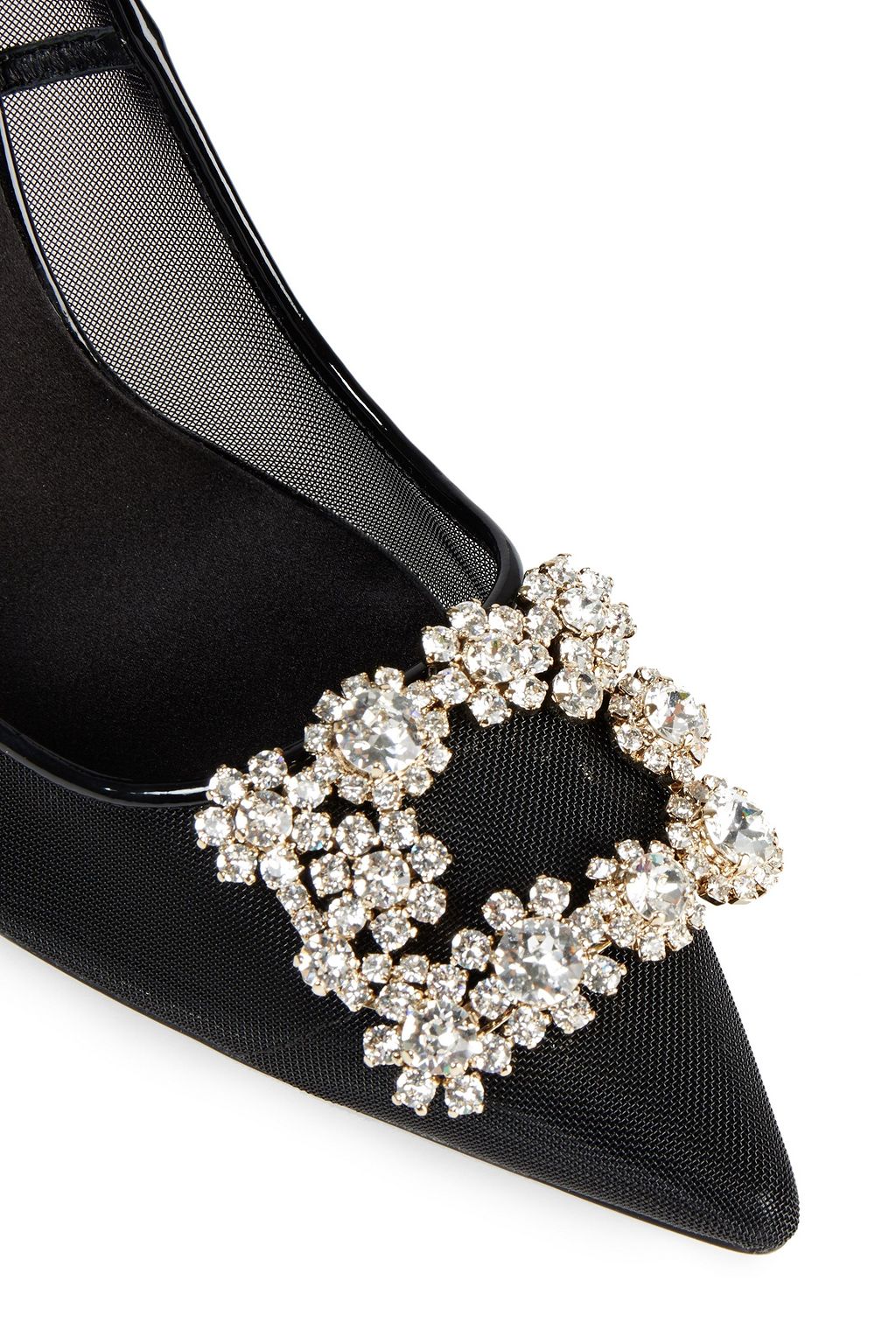 ROGER VIVIER Flower embellished mesh pumps