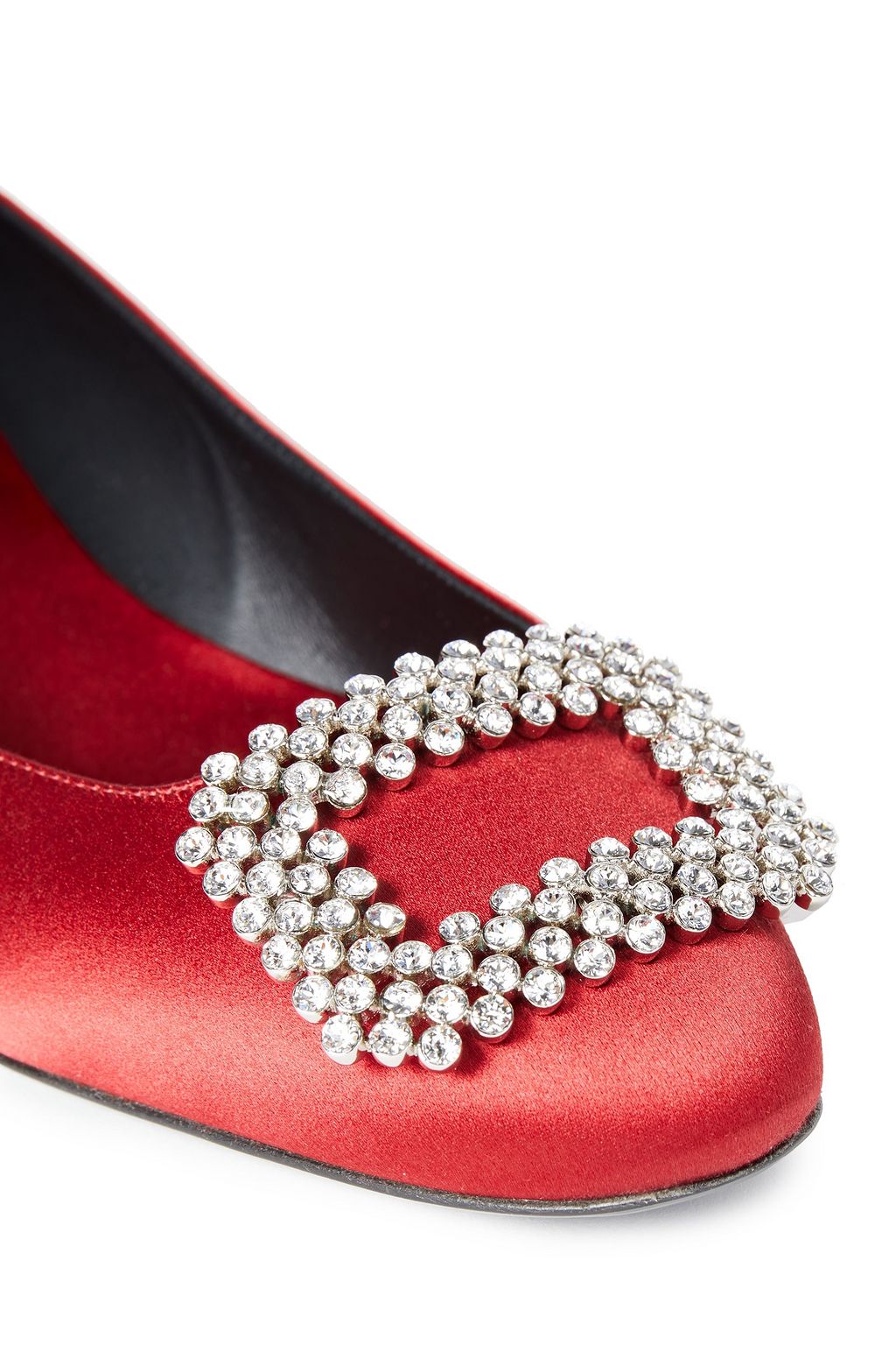 ROGER VIVIER Vertigo Diadem embellished satin ballet flats