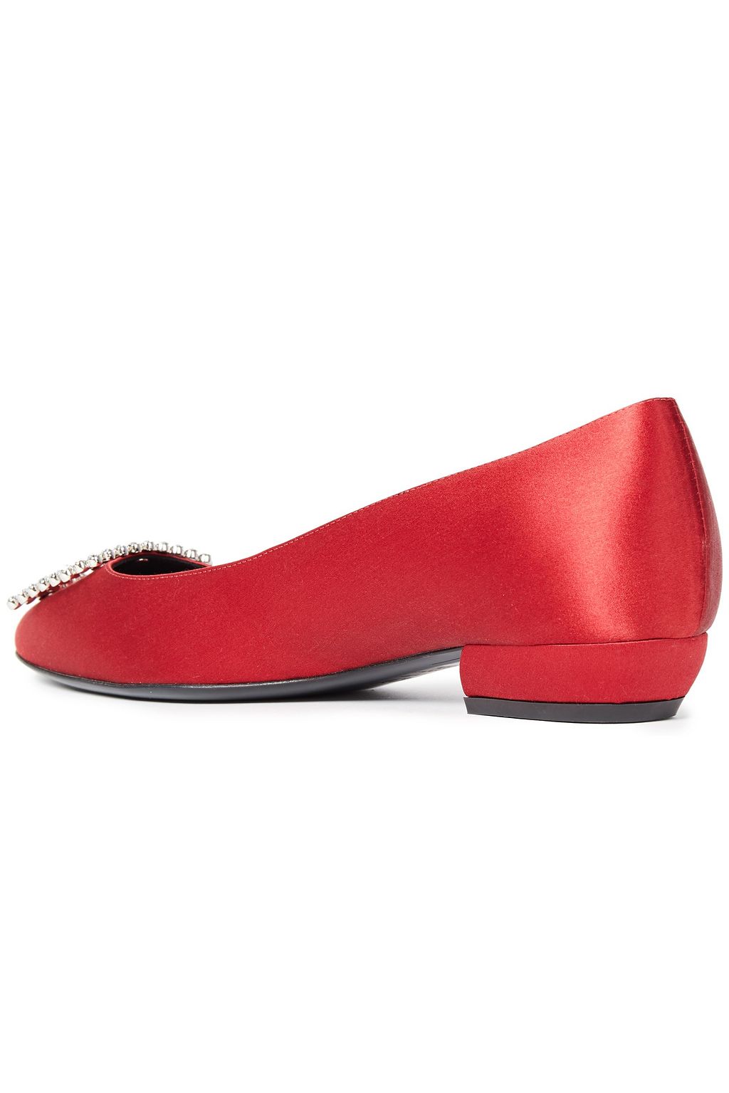 ROGER VIVIER Vertigo Diadem embellished satin ballet flats