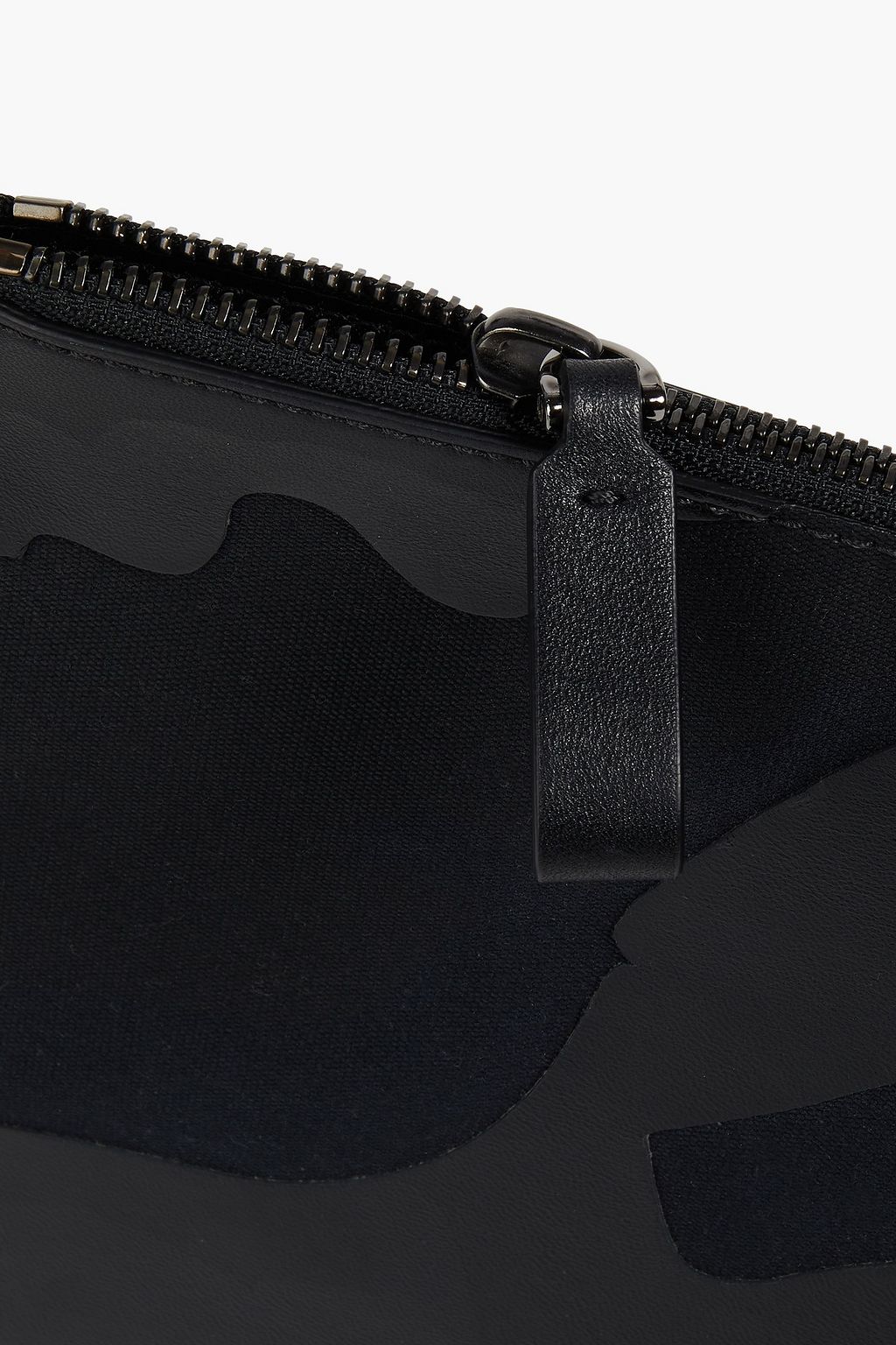 VALENTINO GARAVANI Printed canvas and leather pouch