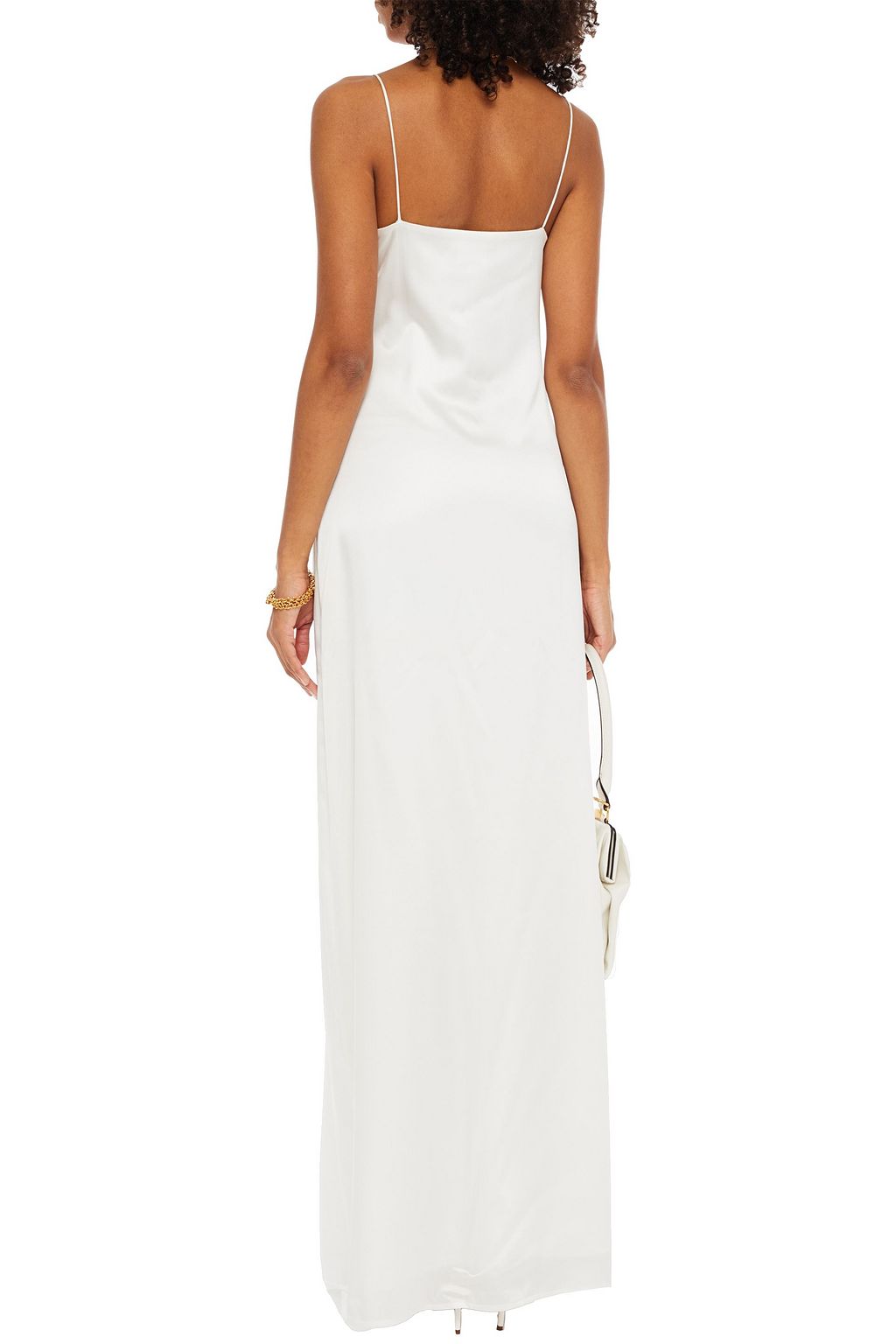 CAMI NYC Aaliya faux pearl-embellished silk-blend satin maxi dress