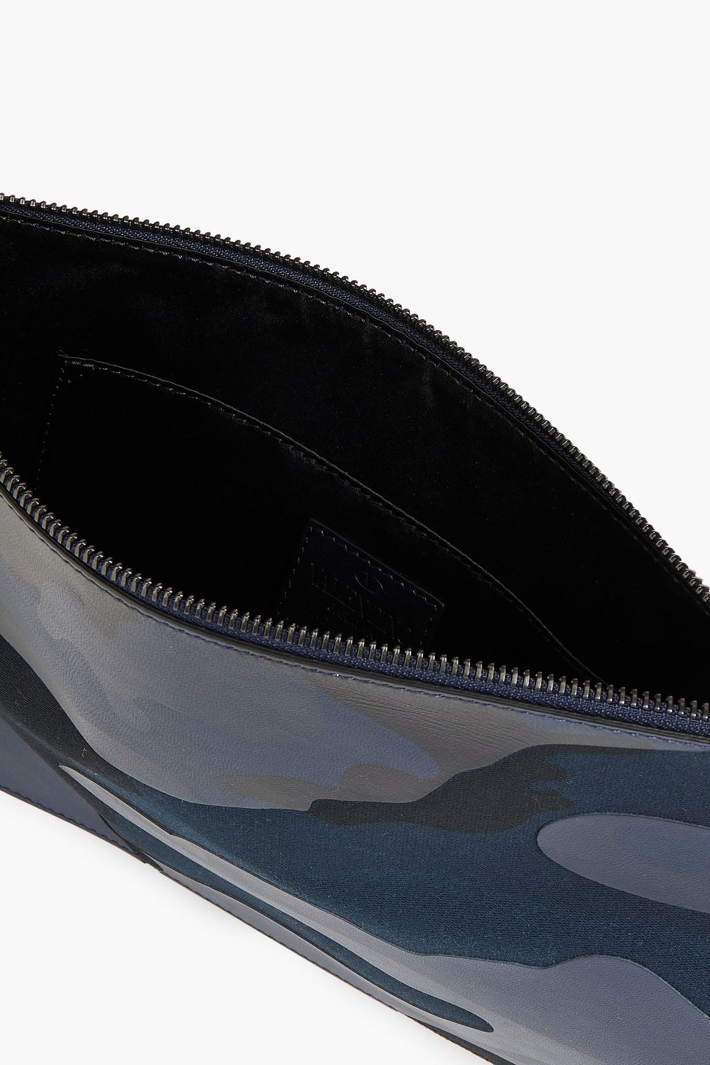 VALENTINO GARAVANI Printed canvas and leather pouch