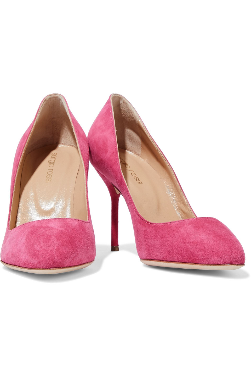 Sergio Rossi Chichi Suede Pumps In Pink