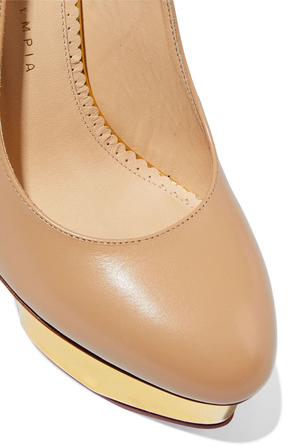 CHARLOTTE OLYMPIA Dolly leather platform slingback pumps