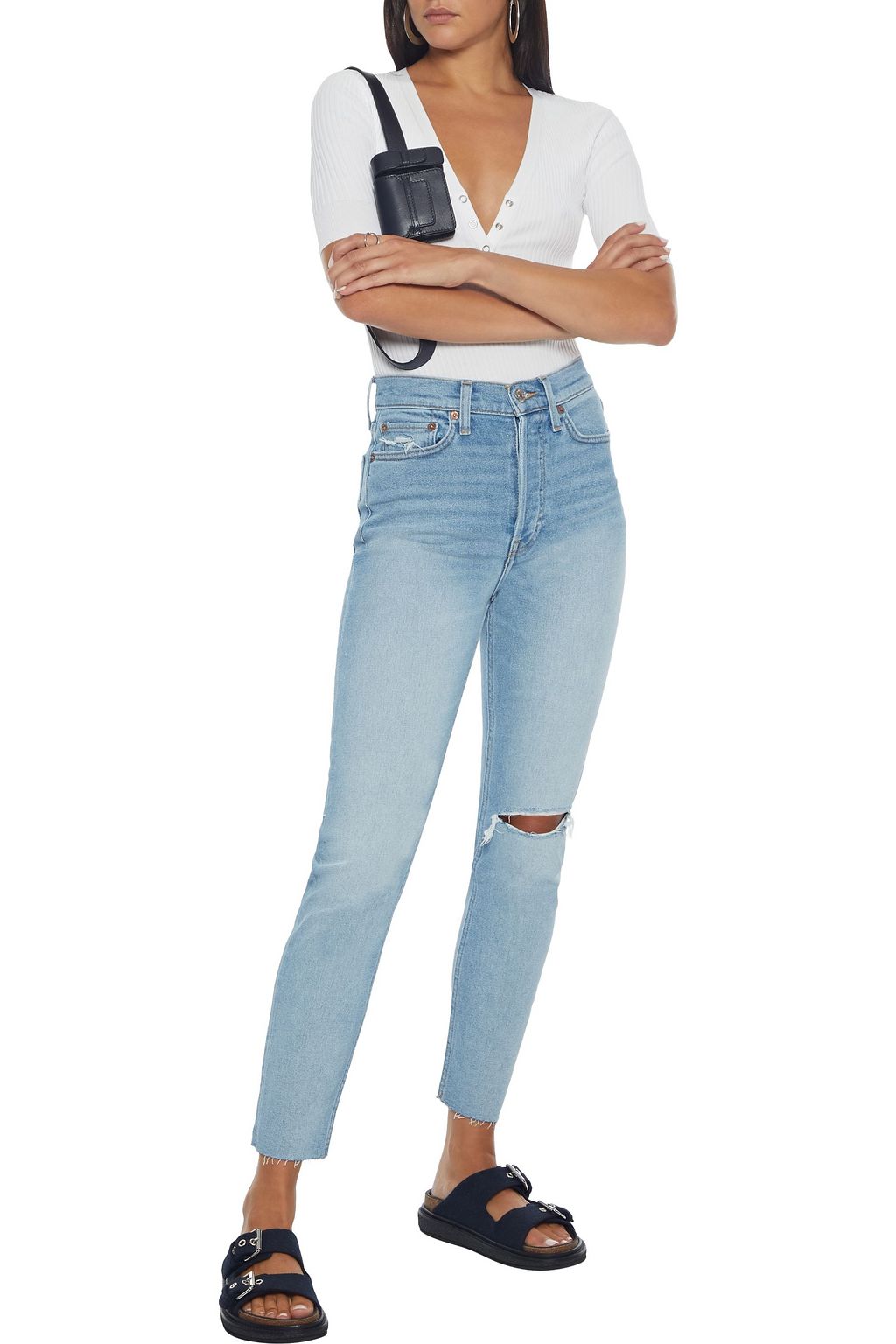 RE/DONE 90s cropped high-rise slim-leg jeans