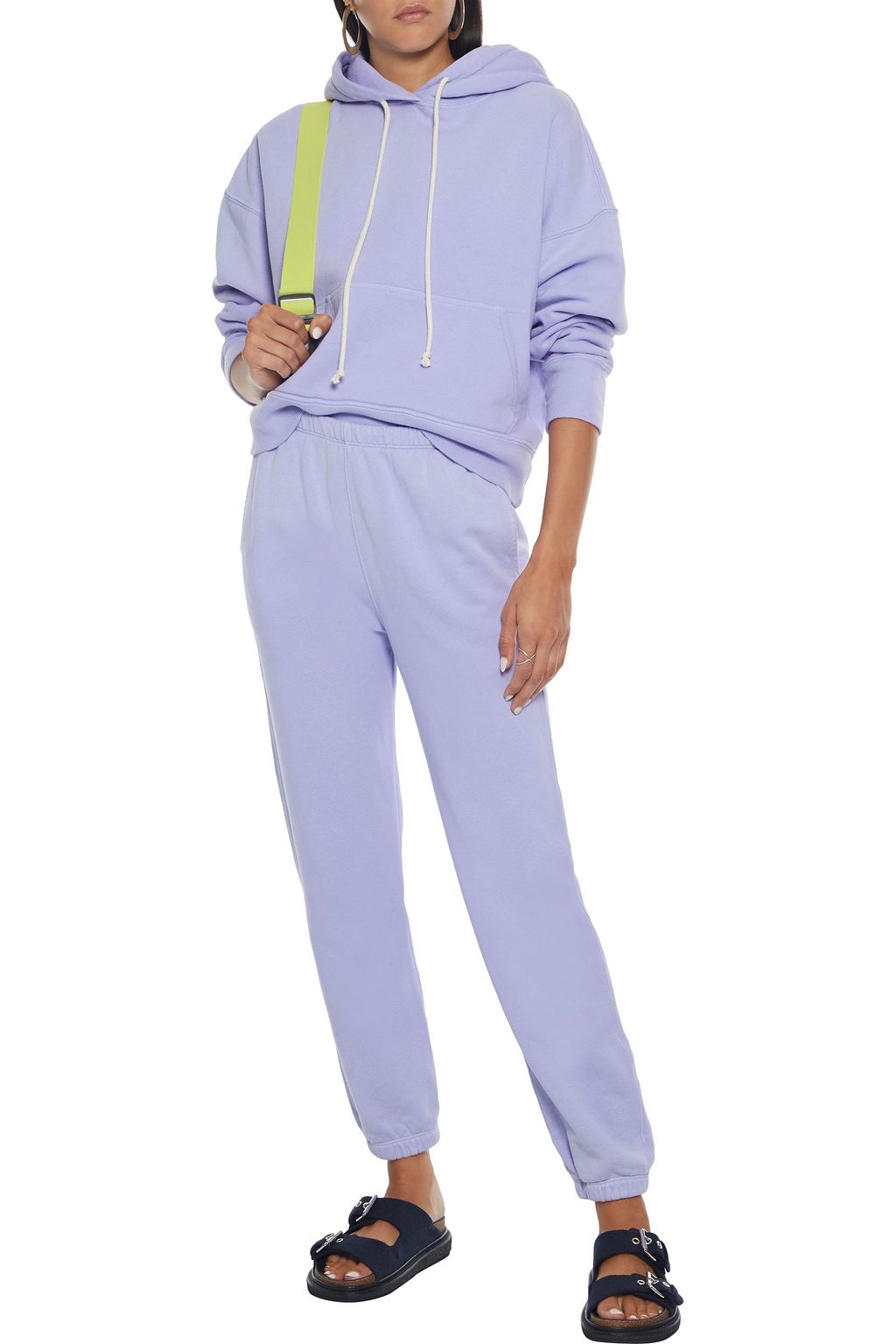 RE/DONE BY HANES French cotton-terry track pants