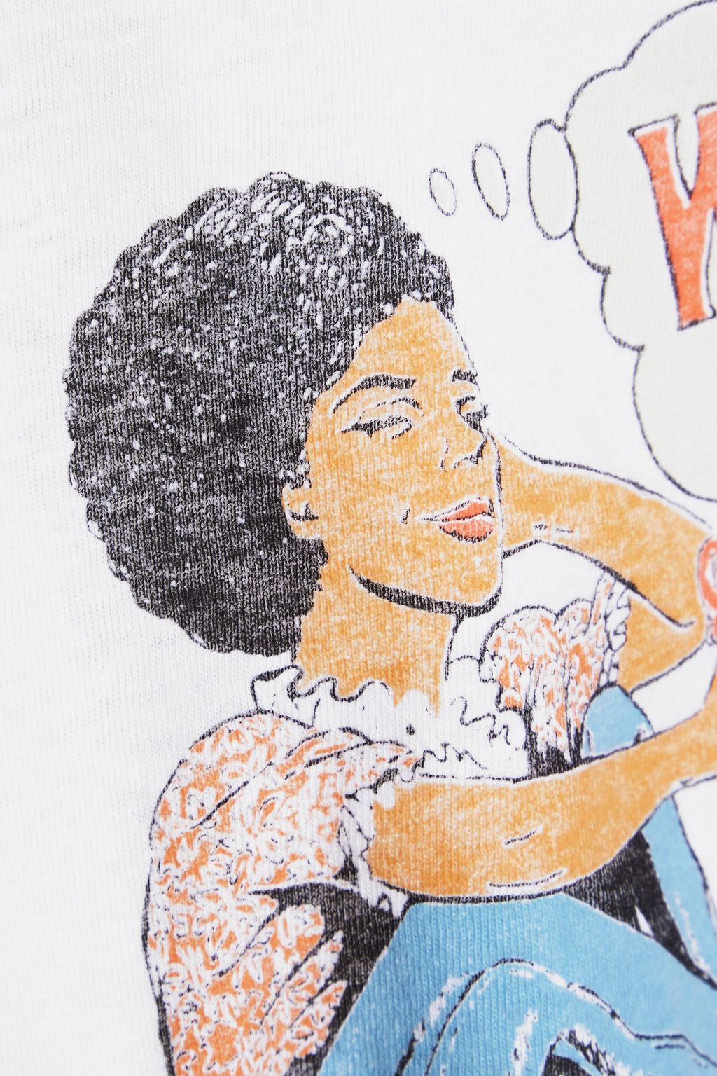 RE/DONE BY HANES Printed slub cotton-jersey T-shirt