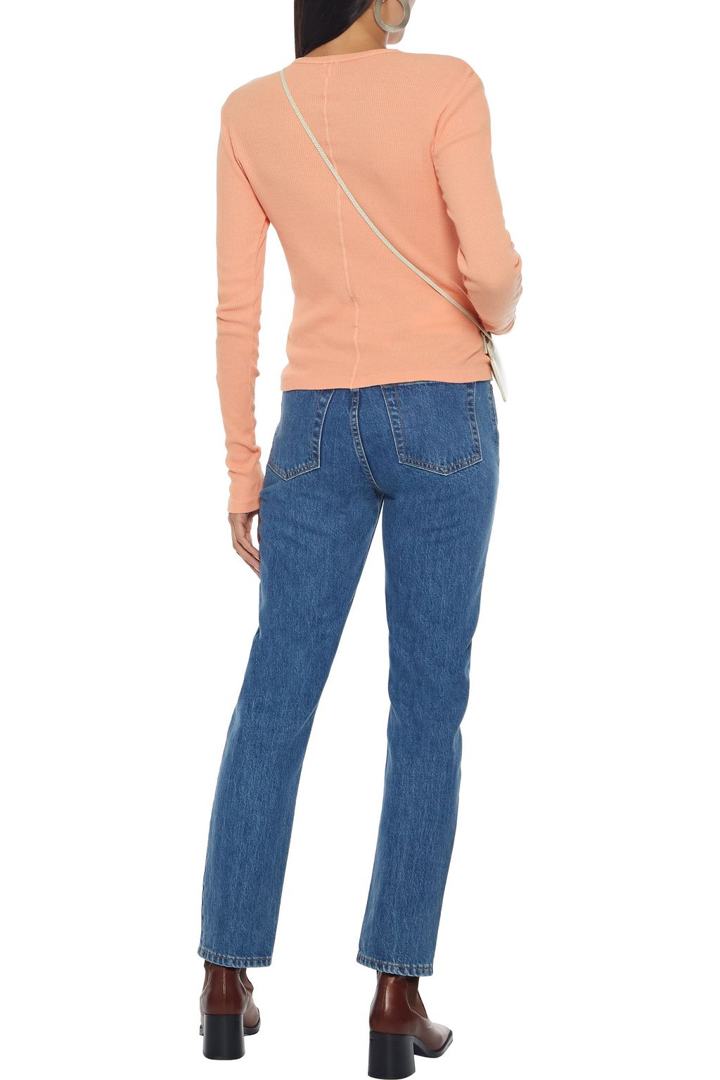RE/DONE BY HANES 60s Slim ribbed cotton-jersey top
