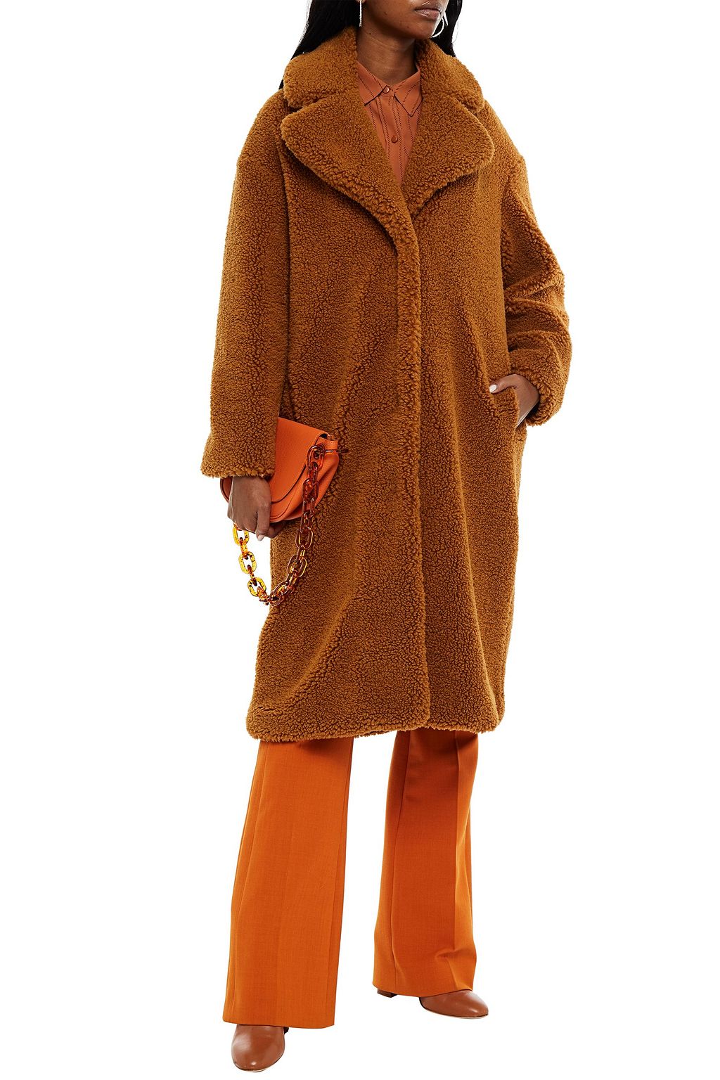 STAND STUDIO Camilla oversized faux shearling coat