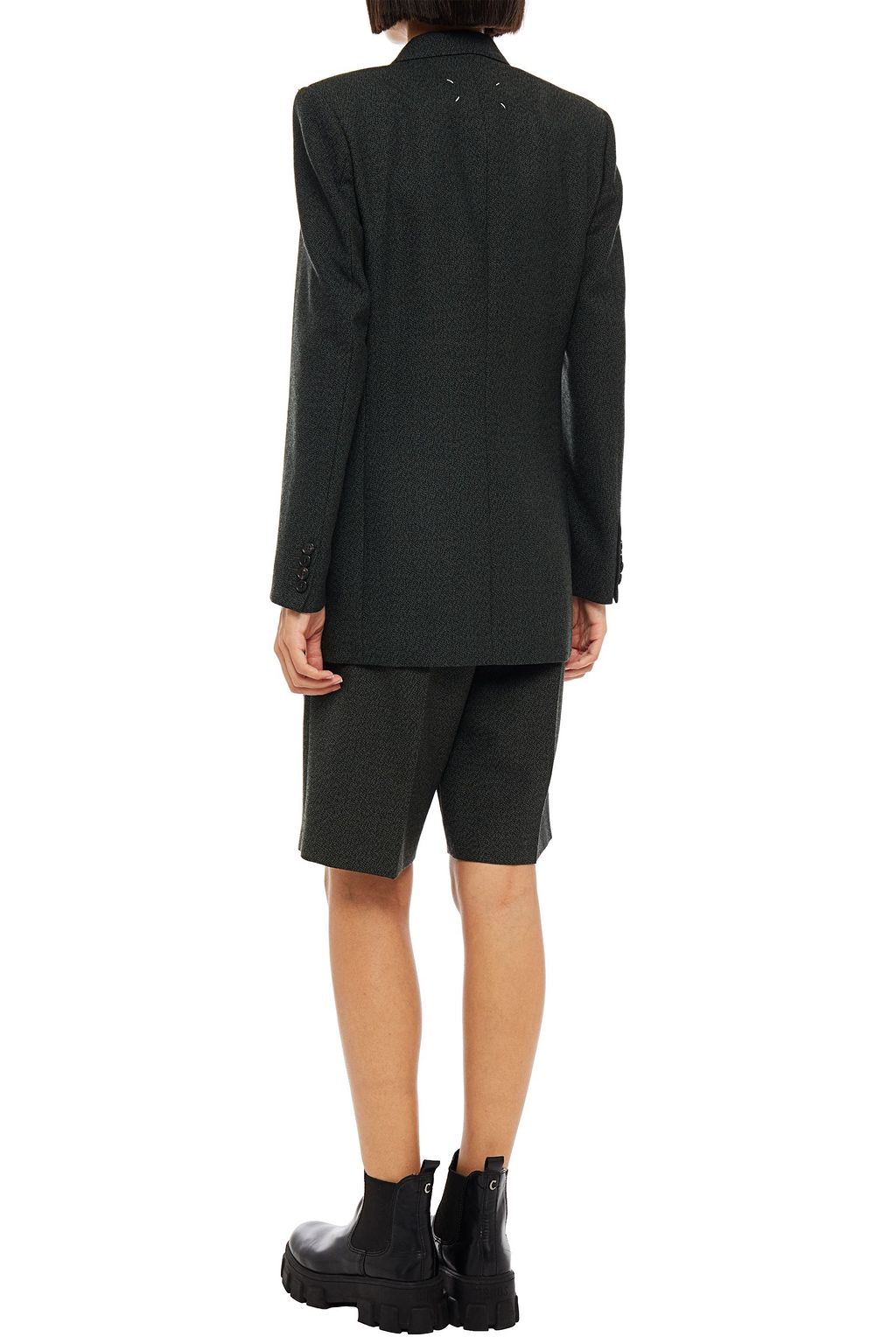 MAISON MARGIELA Doppelreihiger Blazer aus melierter Wolle
