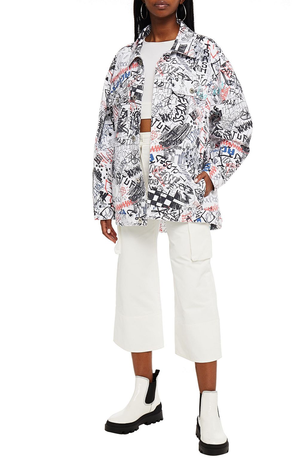 MAISON MARGIELA Oversized printed denim jacket