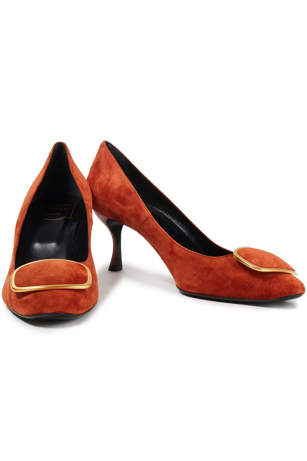 ROGER VIVIER スエード パンプス バックル付き