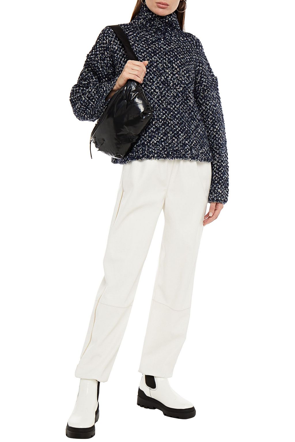 3.1 PHILLIP LIM Marled bouclé-knit turtleneck sweater