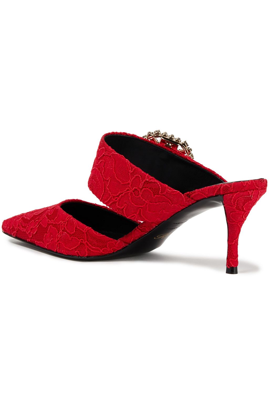 ROGER VIVIER クリスタル付き コードレース ミュール