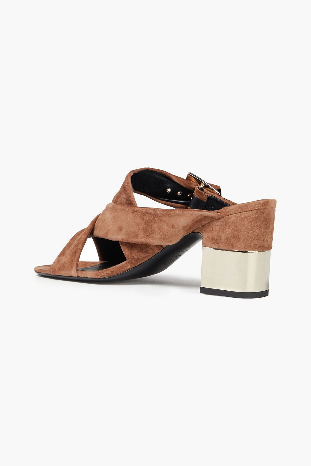 ROGER VIVIER Podium 70 buckled suede mules