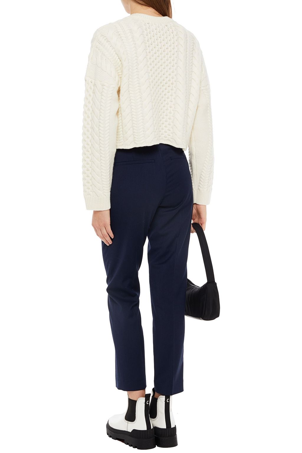 BAUM UND PFERDGARTEN Nenna satin-trimmed twill slim-leg pants
