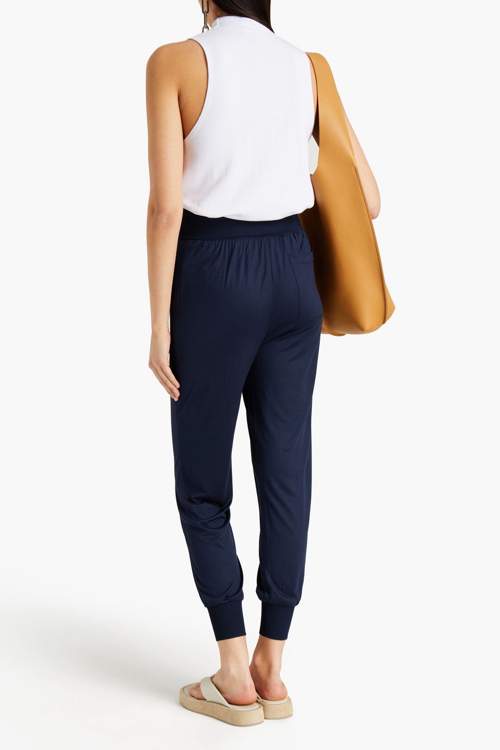 STATESIDE Stretch-cotton jersey turtleneck top