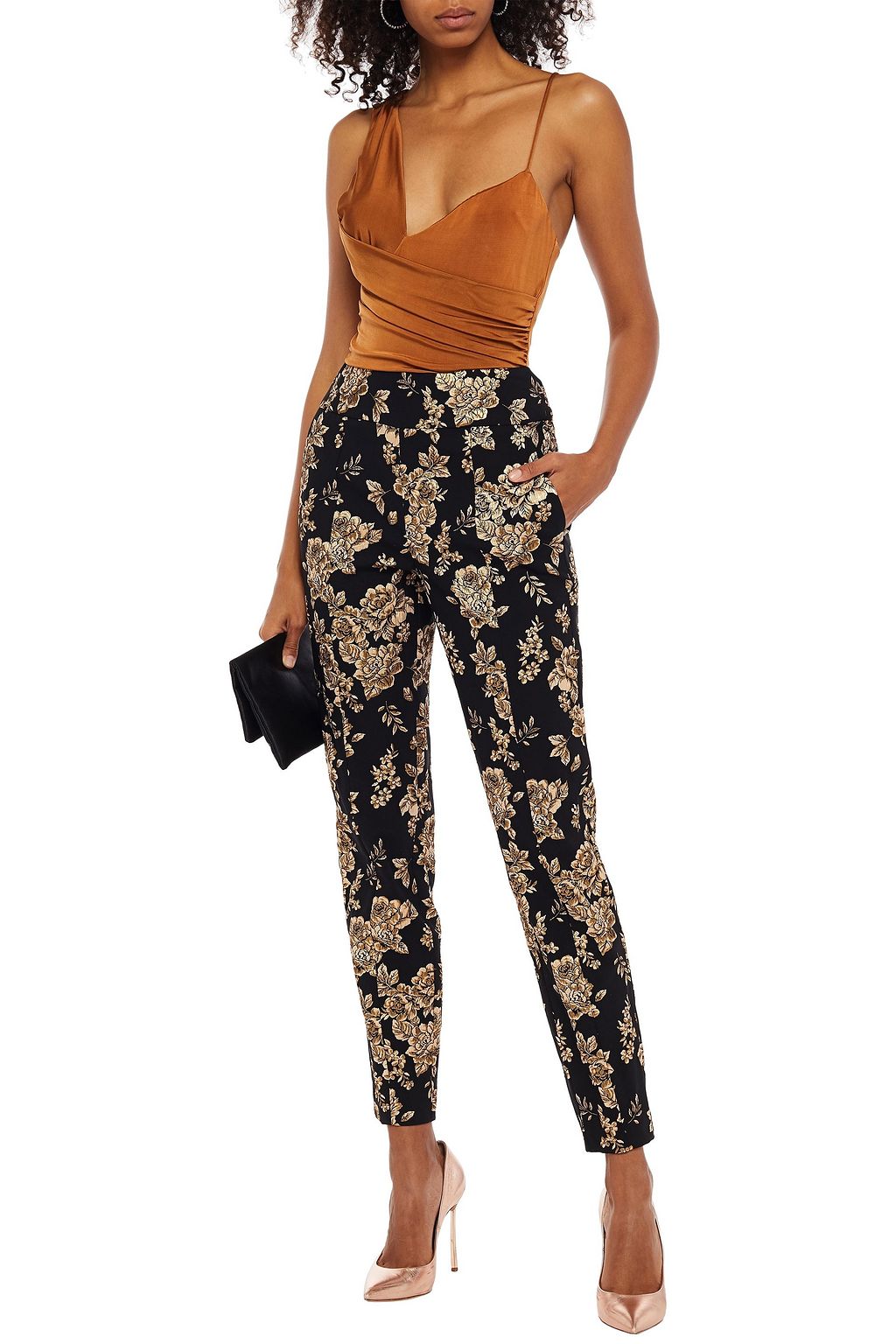 MICHELLE MASON One-shoulder wrap-effect stretch-jersey bodysuit