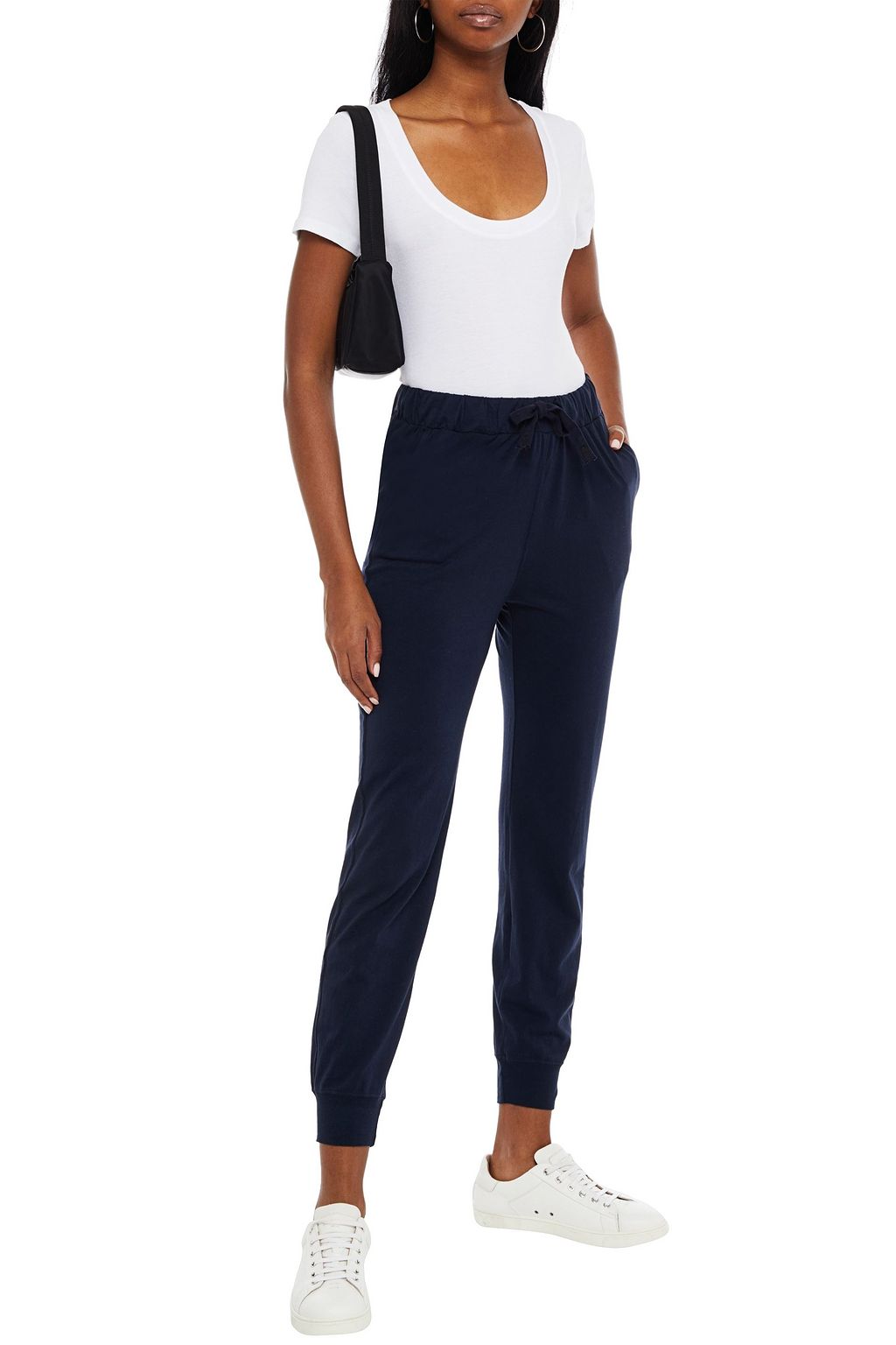 STATESIDE Cropped Supima cotton-jersey track pants