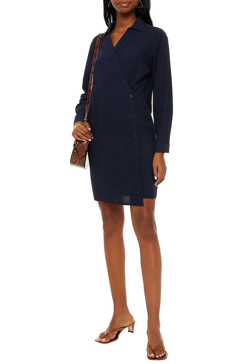 STATESIDE Cotton-poplin mini shirt dress