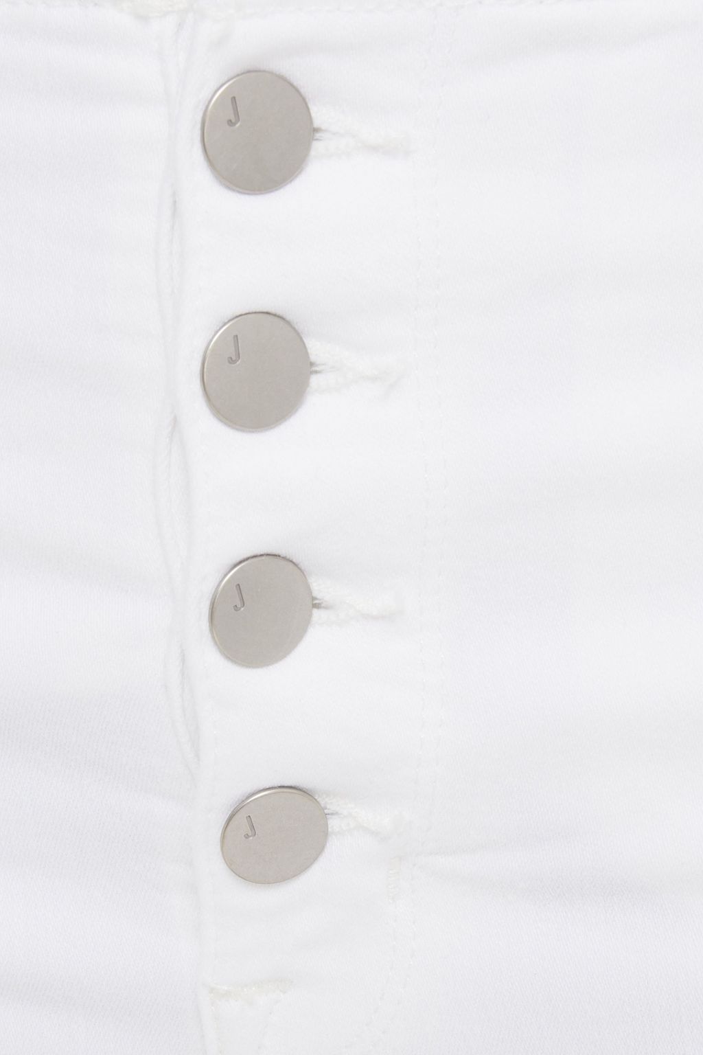 J BRAND Button-detailed high-rise skinny jeans